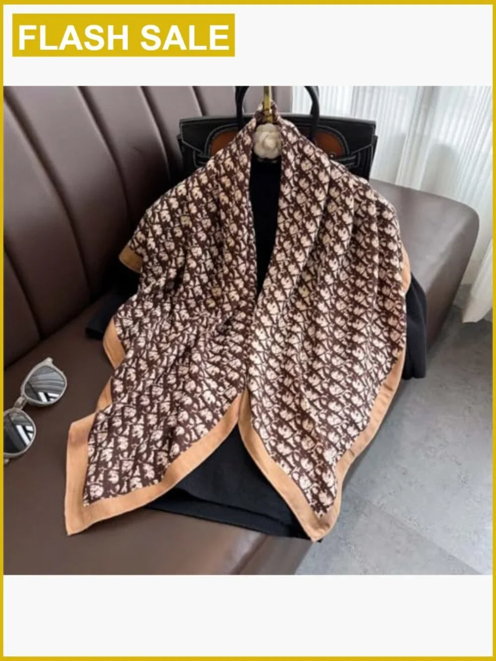 Square Silk Scarf 35in Lightweight Neck Scarf Hair Bandana